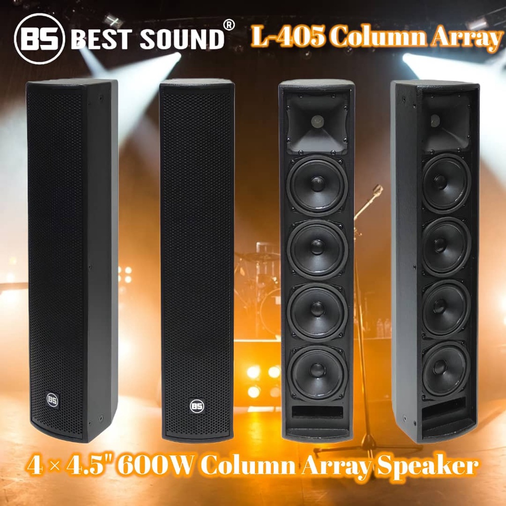 Passive store column speakers