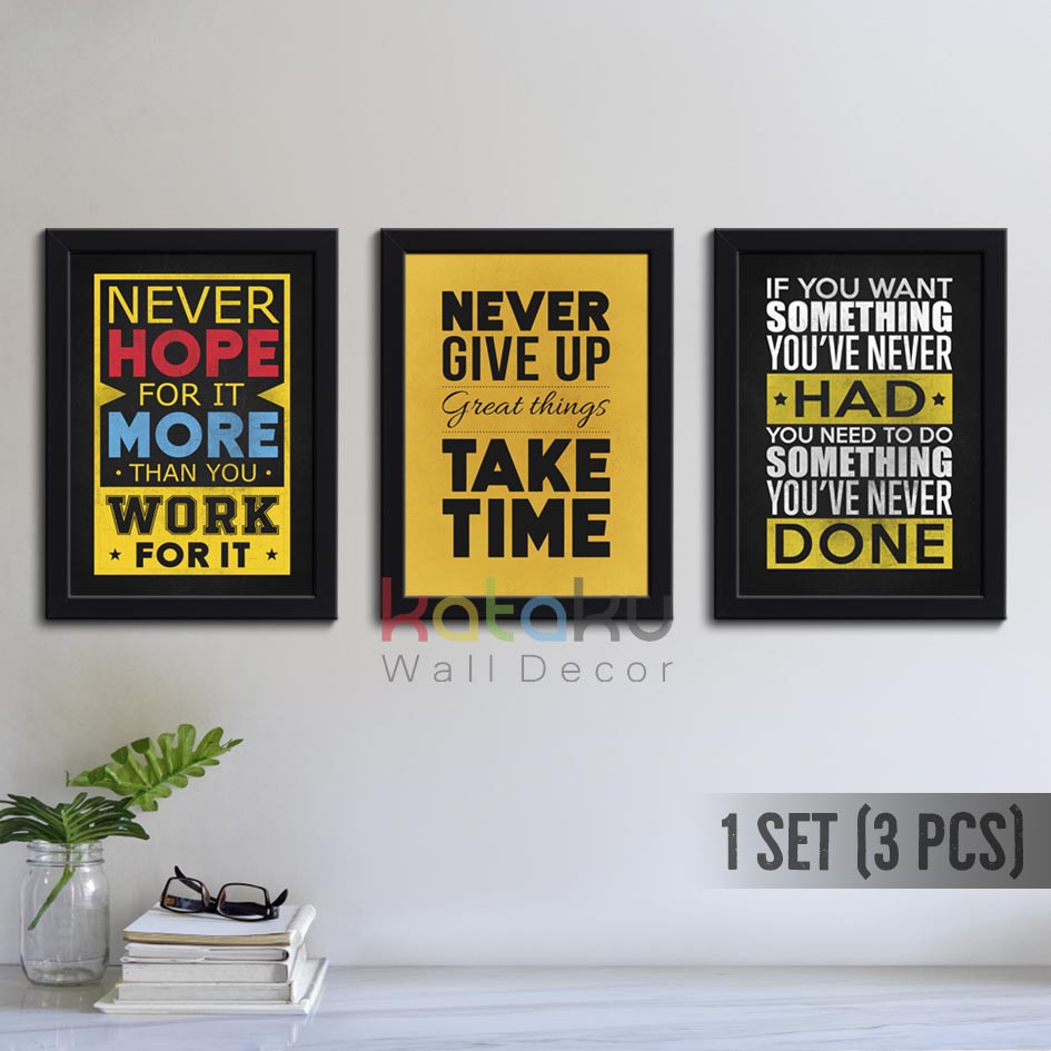 Wall Decoration Set Poster Motivational Quotes Wall Decor Wall Display ...