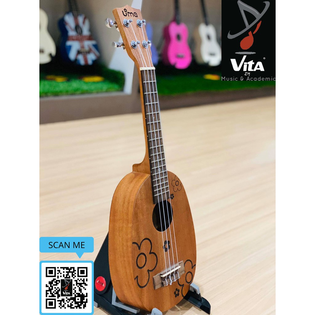 UMA FLOWER CONCERT UKULELE (ORIGINAL PINEAPPLE SHAPE) | Shopee