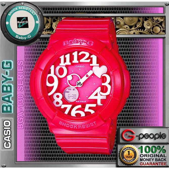 CASIO BABY-G BGA-130-4BDR / BGA-130-4B / BGA-130 Watch | Shopee