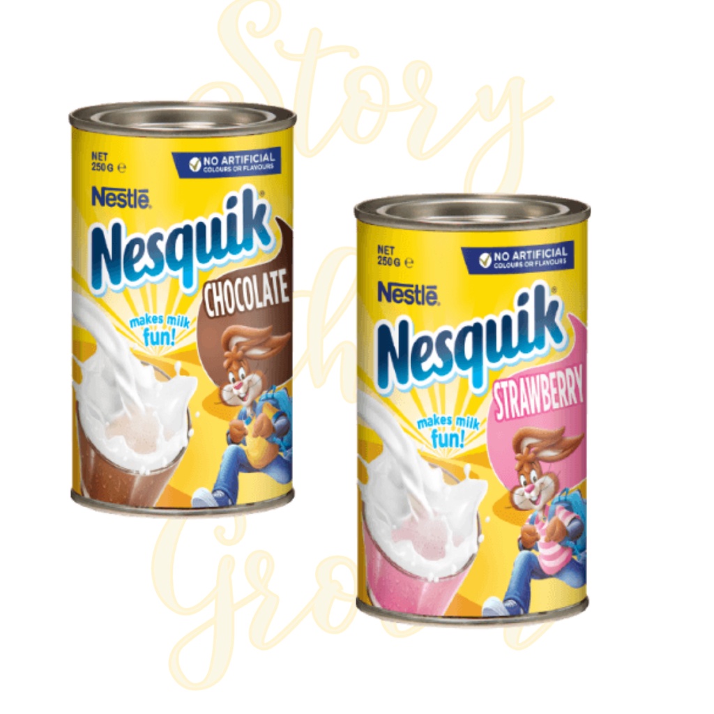 Nesquik [ Chocolate / Strawberry ] Can 250g | Shopee Malaysia