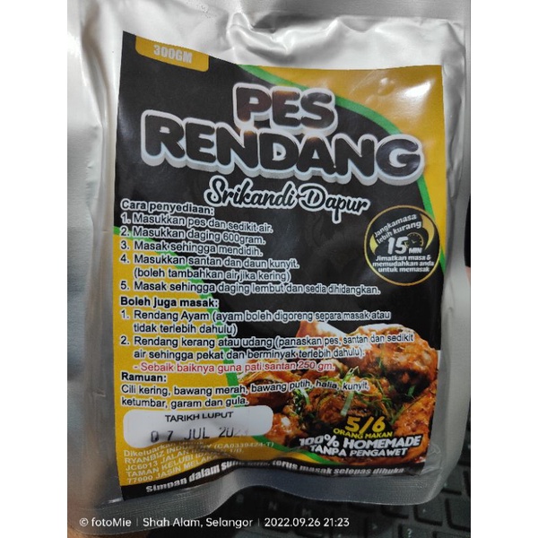Pes Rendang (Srikandi Dapur) | Shopee Malaysia