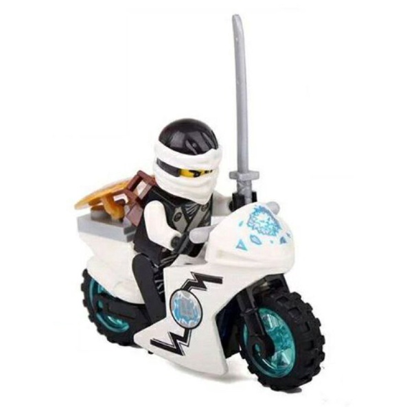 Lego Ninjago Zane Motorcycle Minifigure Ninja Kai Cole Jay Wu Lloyd Ice ...