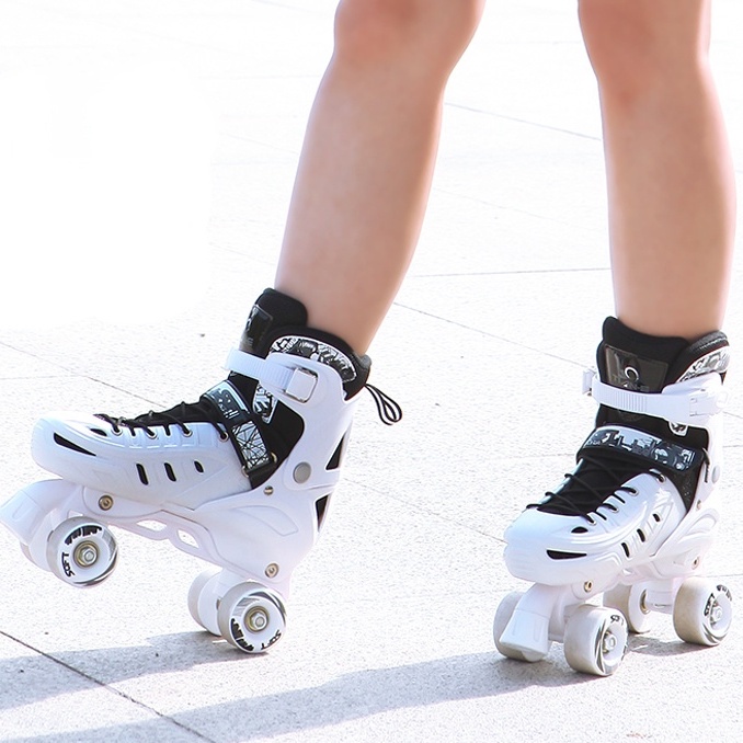 【Shock Absorption】Adult Double Row Skates Roller Skating Rink Roller Skating Shoes Men's and