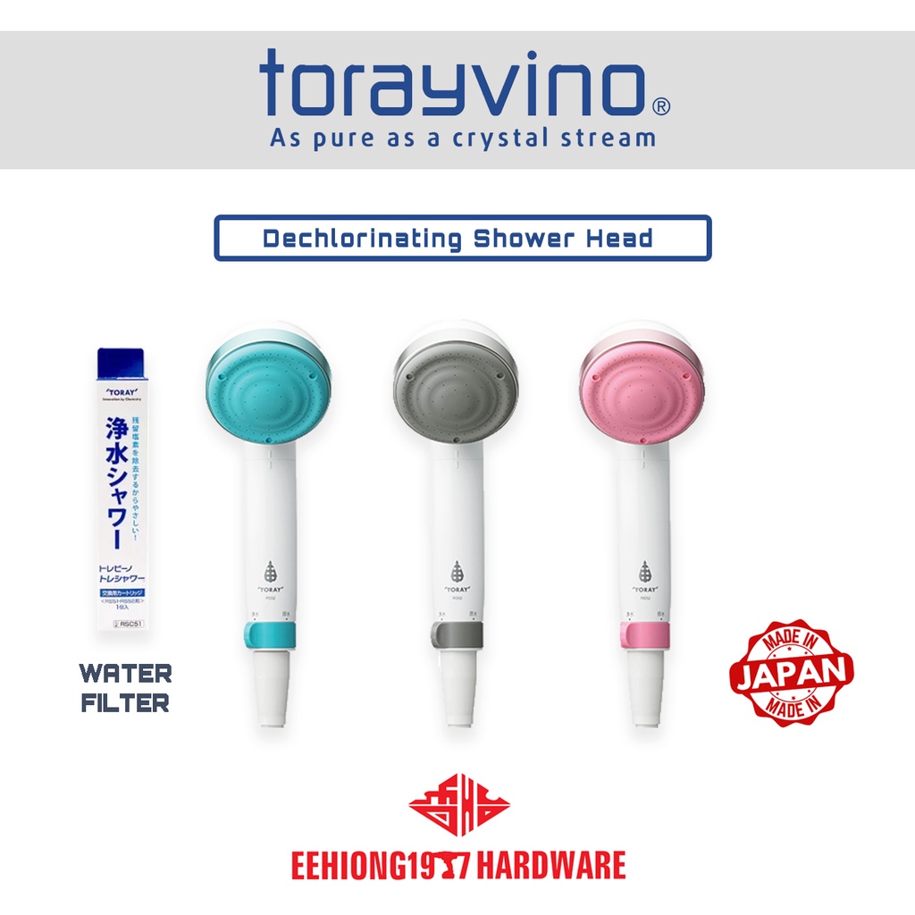 EEHIONG1977 Torayvino Showerhead filter Toray Shower Head RS52 R52 Filtered Made in JAPAN Kepala