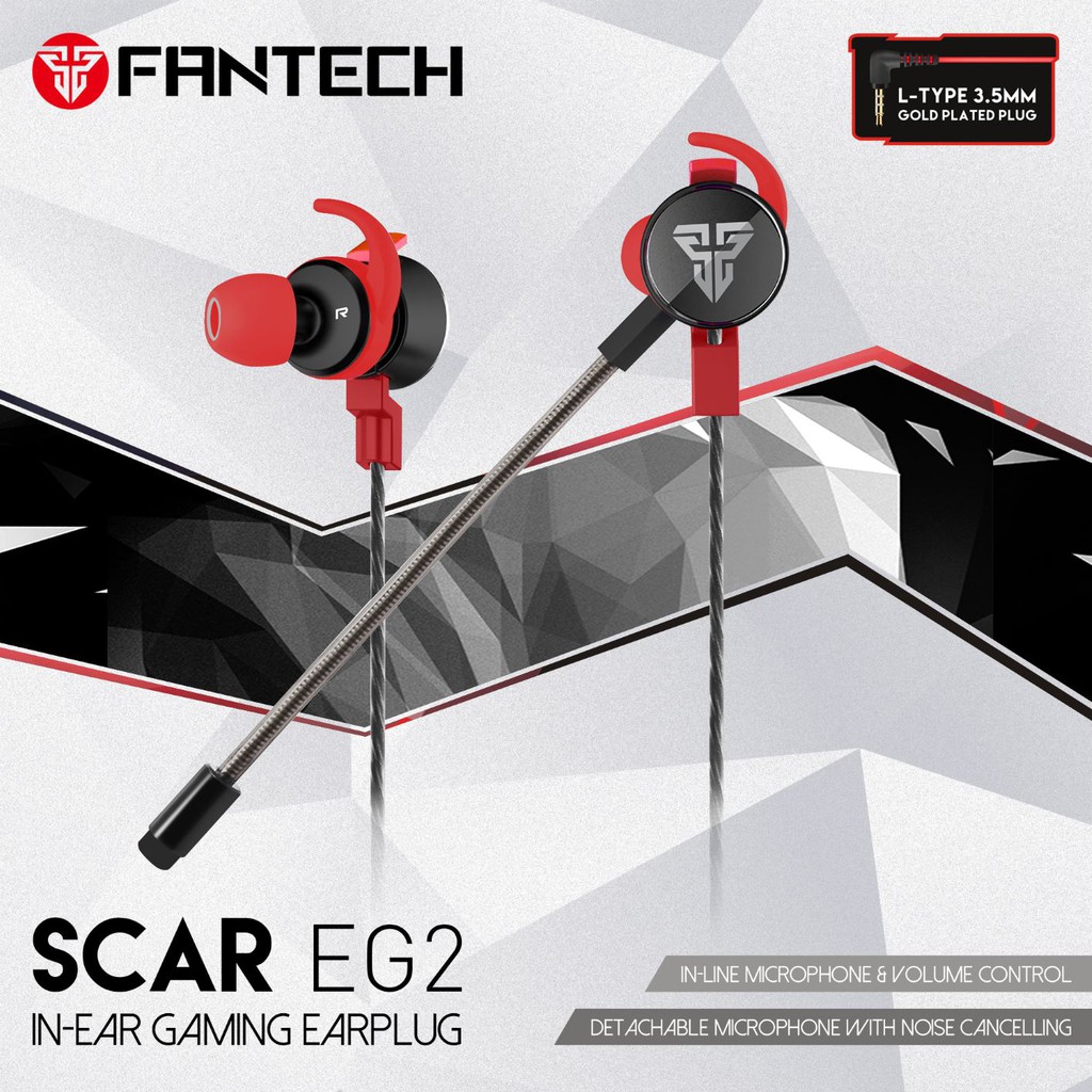 Fantech EG1 EG2 NEW MODEL In Ear Mobile Gaming Earphone Noise