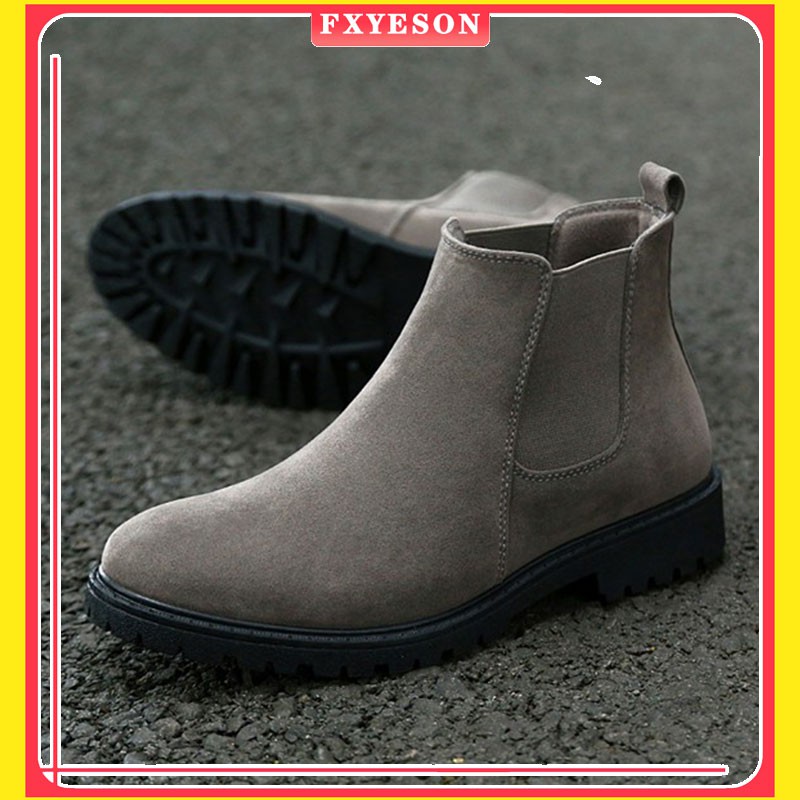 Hot Sale All match Suede Chelsea boots Fashion ankle boots for men shoes Shopee Malaysia