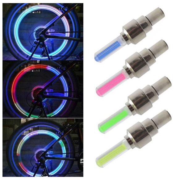 Led bike hot sale valve caps