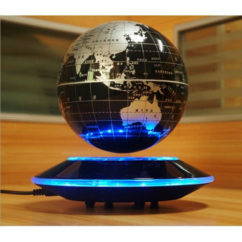 🔥🔥Levitation Floating Globe Rotating Illuminated World Map with Colored ...