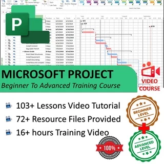 [Video Course] Microsoft Project - Beginner To Advanced Level Training Course [103 Lessons Video Tutorial]