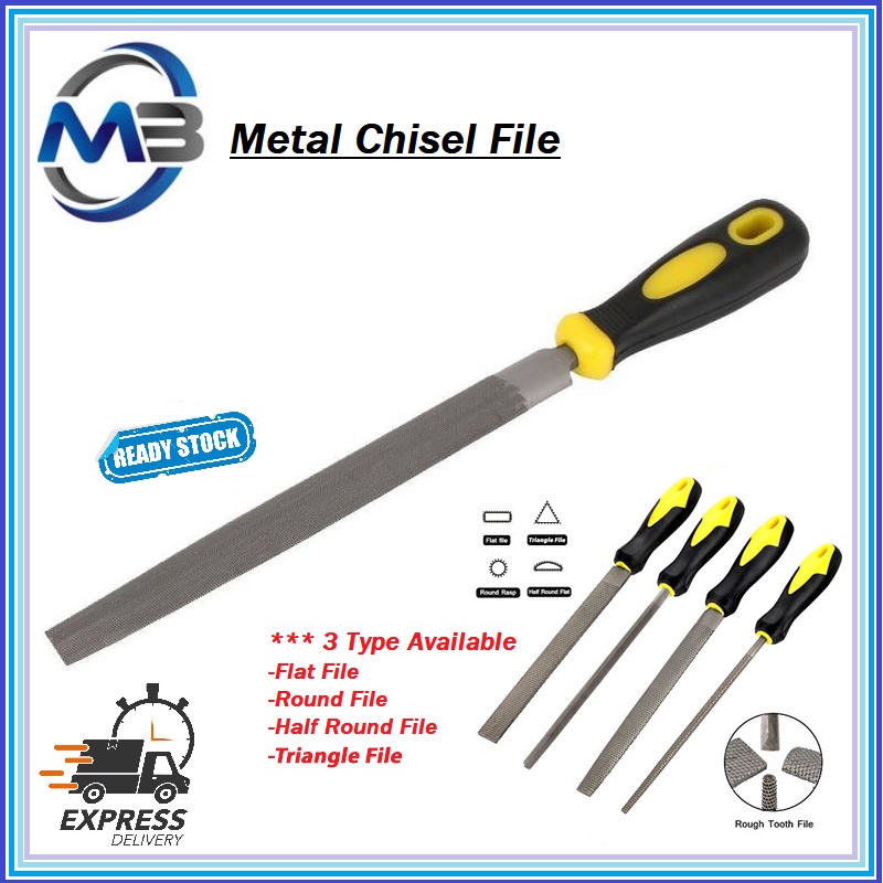 METAL CHISEL FILE (ROUND/FLAT/HALF ROUND)/ PAHAT BESI | Shopee Malaysia