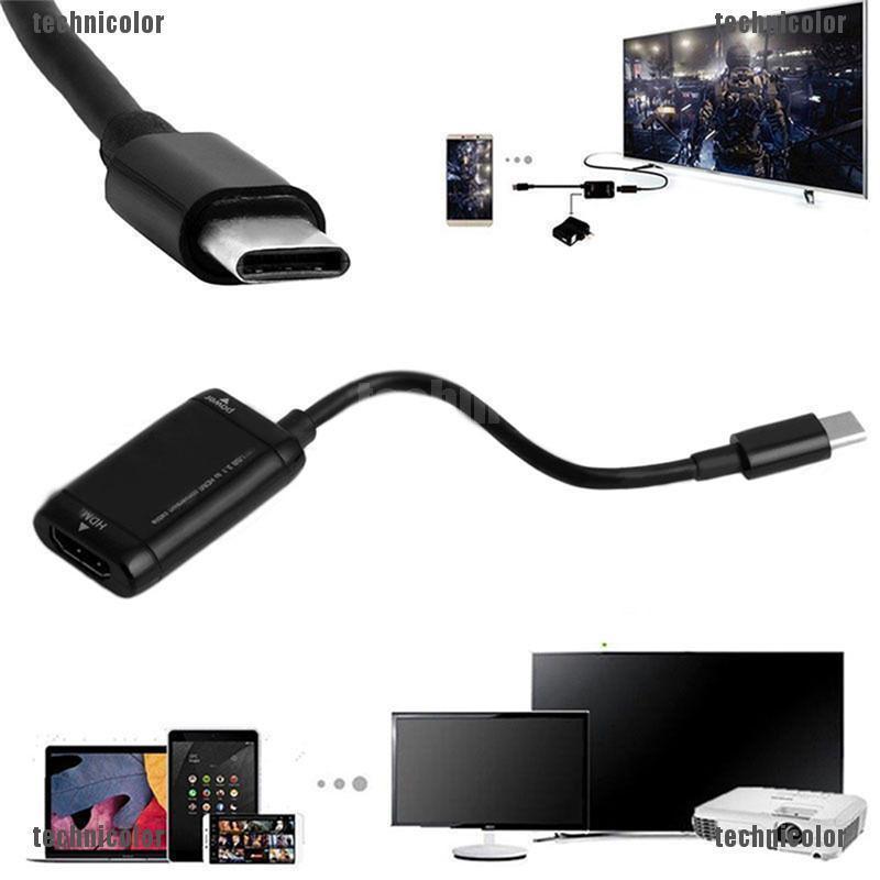 Type-C Hub USB 3.1 to HDMI Adapter Cable For MHL Android Phone Tablet Black  ST
