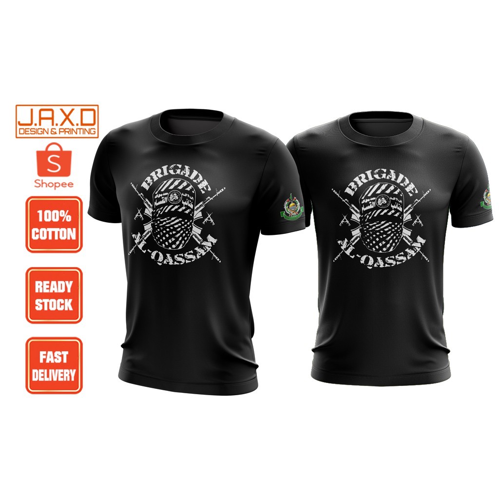 BRIGADE AL QASSAM TSHIRT #READY STOK #COTTON 100% #TSHIRT LELAKI ...