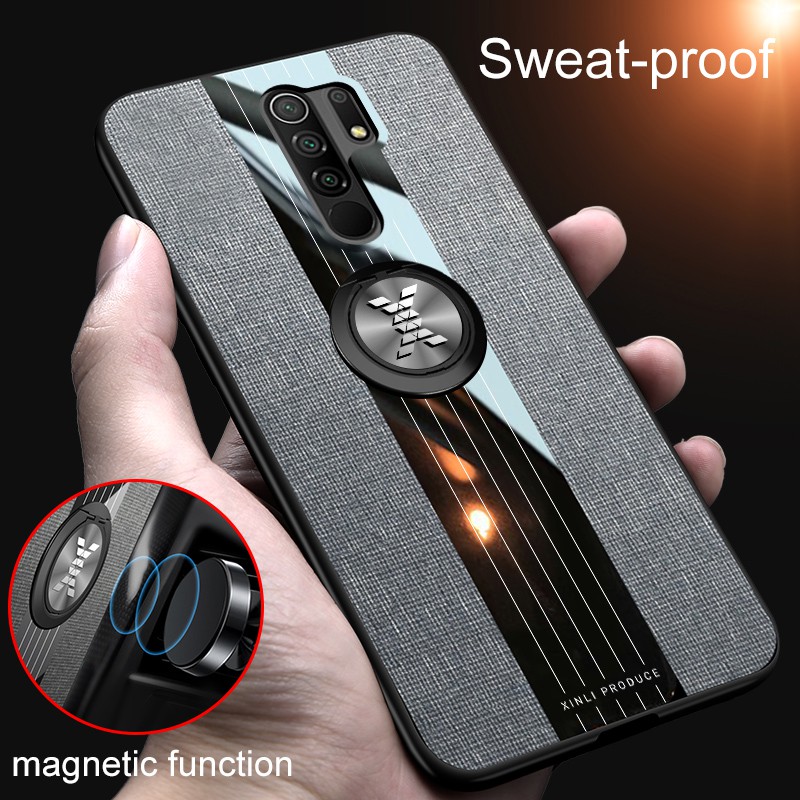 Xiaomi Redmi Case Shockproof Finger Ring Back Cover Redmi Redmi9 Case  Hard Plastic Stand Casing