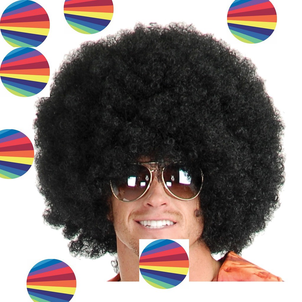 rambut palsu retro afro lelaki perempuan kostum ss3805ss | Shopee Malaysia