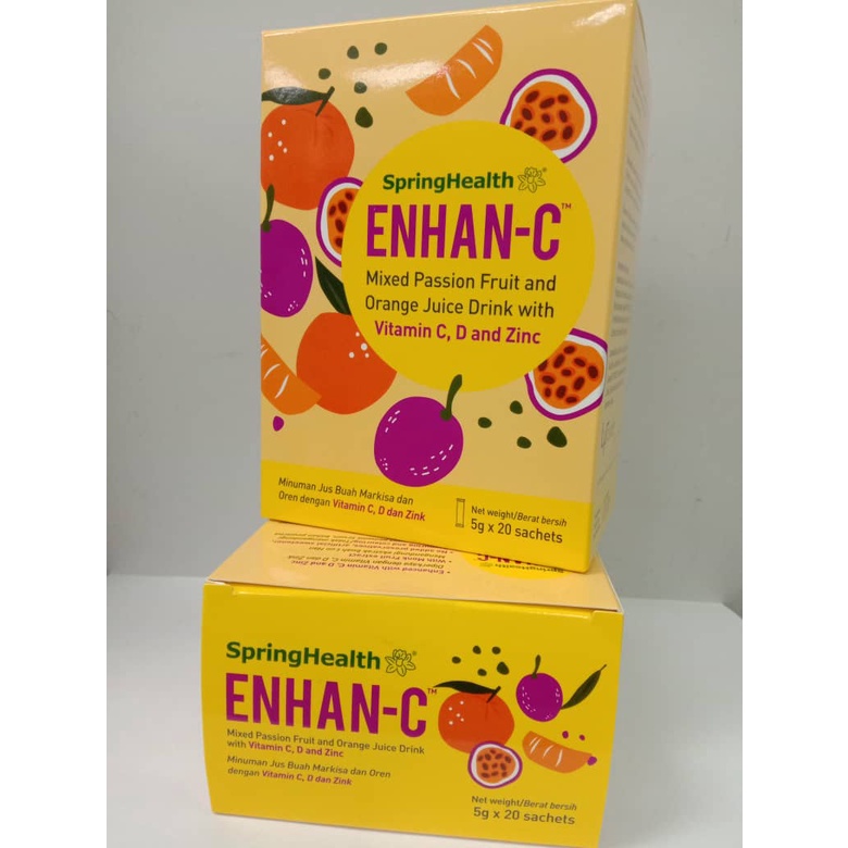 SPRINGHEALTH ENHANC™ Mixed Passion Fruit and Orange Juice Drink with