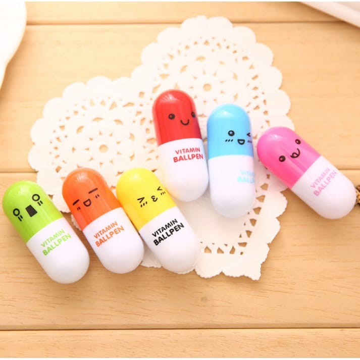 Prihatinmall [[Ready Stock]] Cute Kawaii Vitamin Ball Pen Capsule Pills ...