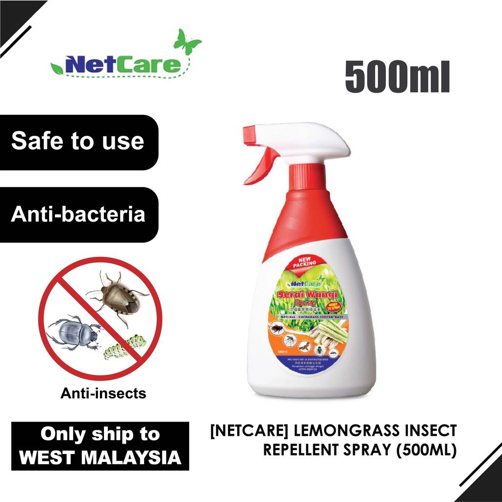 [NETCARE] LEMONGRASS INSECT REPELLENT SPRAY (500ML) | Shopee Malaysia