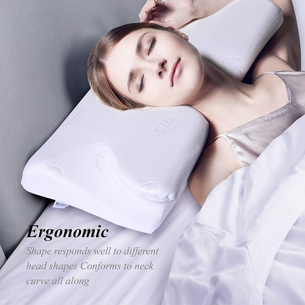 MARNUR Cervical Pillow Contour Memory Foam Orthopedic Pillow for Neck Pain Sleeping for Side Sleeper Back Sleeper Shopee Malaysia