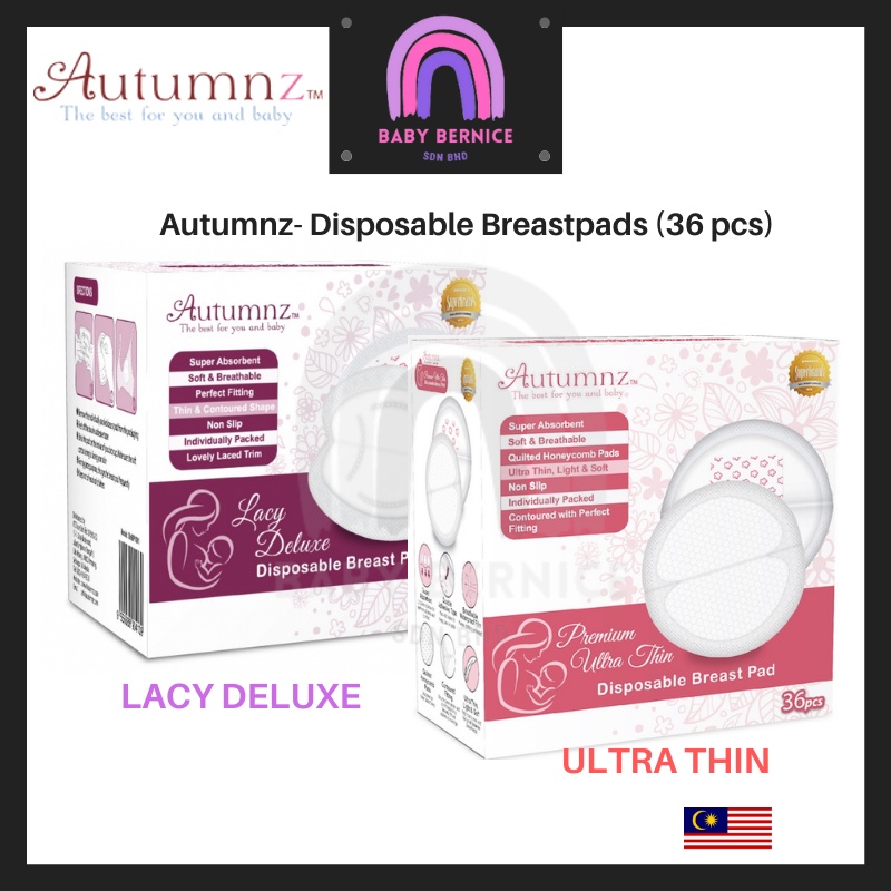 AUTUMNZ *BREASTPAD* Lacy Deluxe Disposable Breastpads Breastpad, Nursing  Pad Pakai Buang