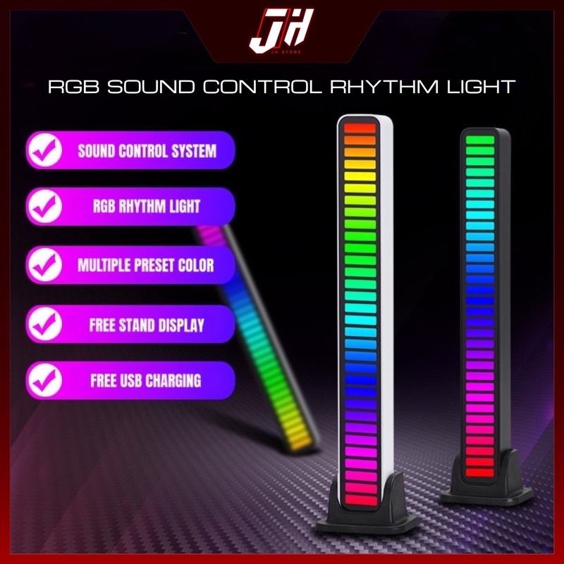 Music Lamp Led Sound Control RGB Voice-Activated Pickup Rhythm Light ...