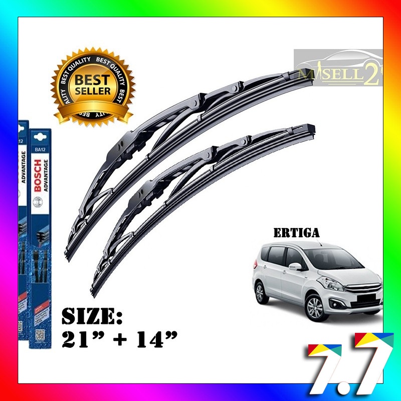 ORIGINAL Bosch Advantage Wiper Blade Set For Proton Ertiga 21