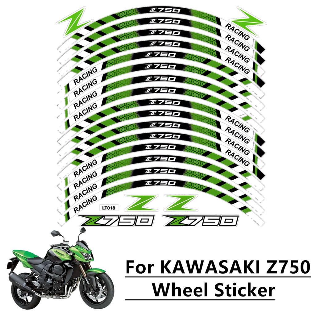KAWASAKI Stickers Z750 Motorcycle Outer Wheel Rim Sticker Film Tire