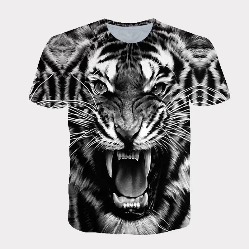 New tiger T Shirt Men Tshirt 3d Print The high quality Hip Hop Tee Cool ...