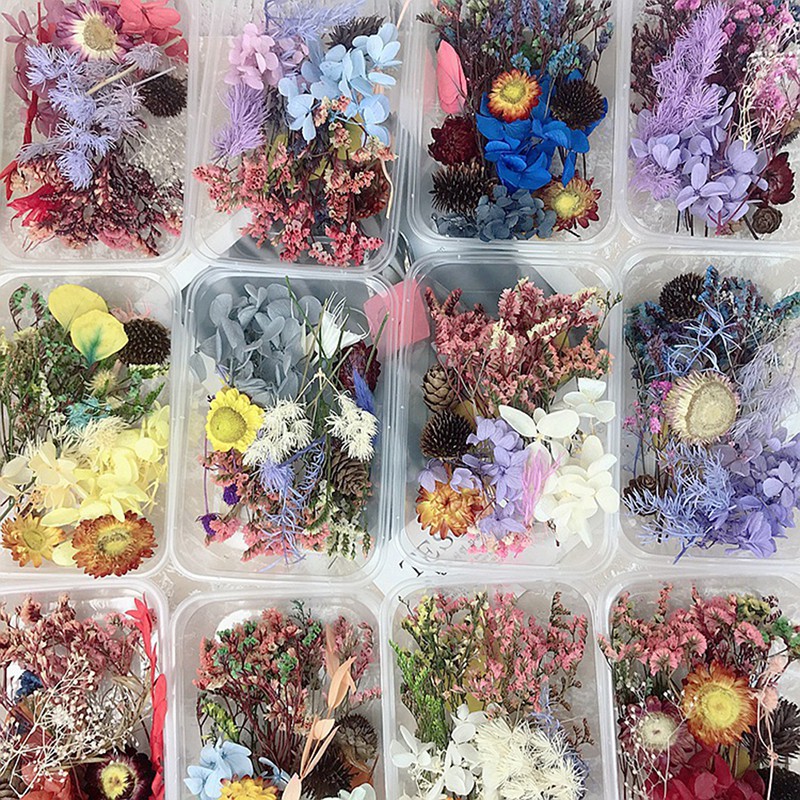 READY STOCK Preserved Dried Flower Random Color Candle Handmade ...