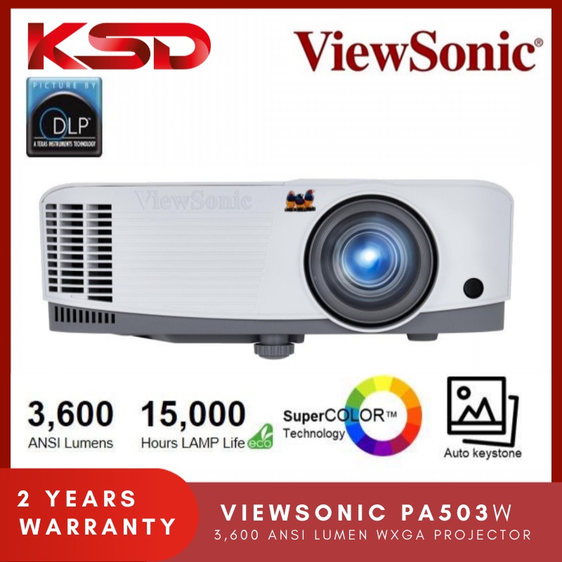 ViewSonic PA503W 3,600 ANSI Lumen WXGA with HDMI Business & Education