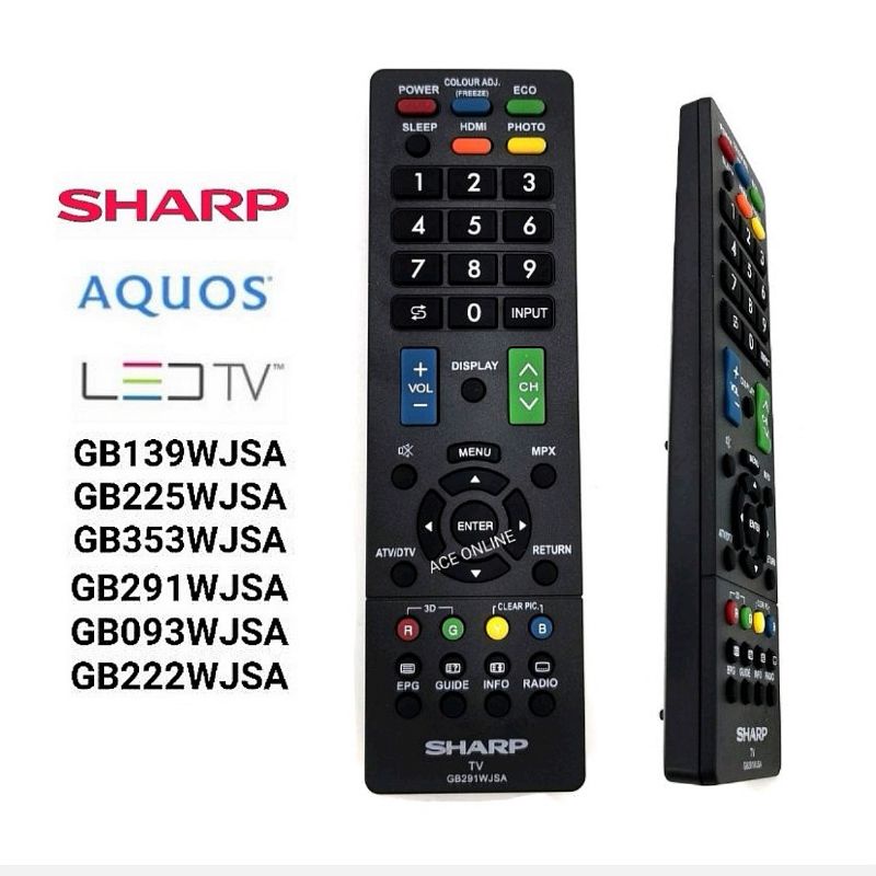 SHARP AQUOS LCD LED TV Remote Control GB291WJSA Compatible With