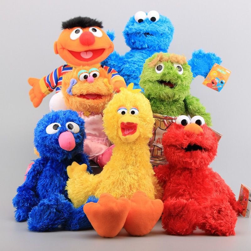 Ready Stock ★ Sesame Street Hand Puppet Plush Toys Elmo Cookie Monster ...