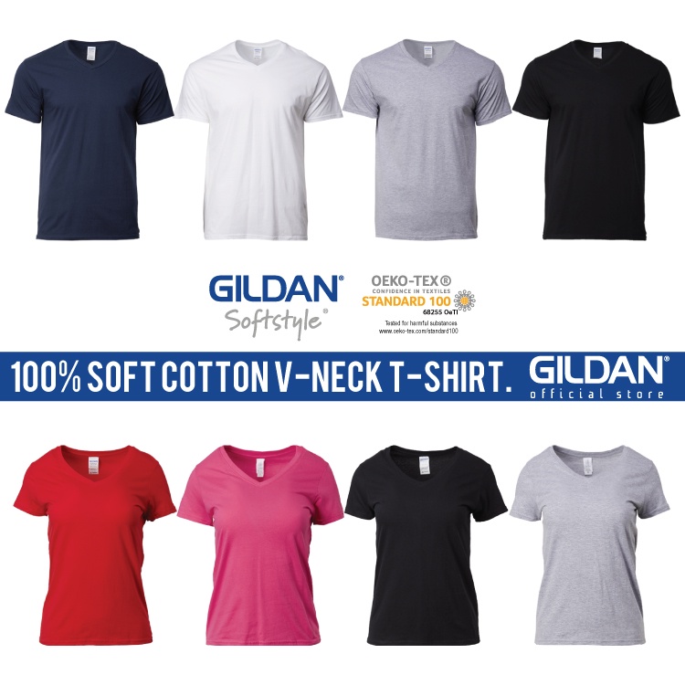 Gildan Premium Cotton Adult V-Neck T-Shirt 63V00 - Shirts and Prints Ph