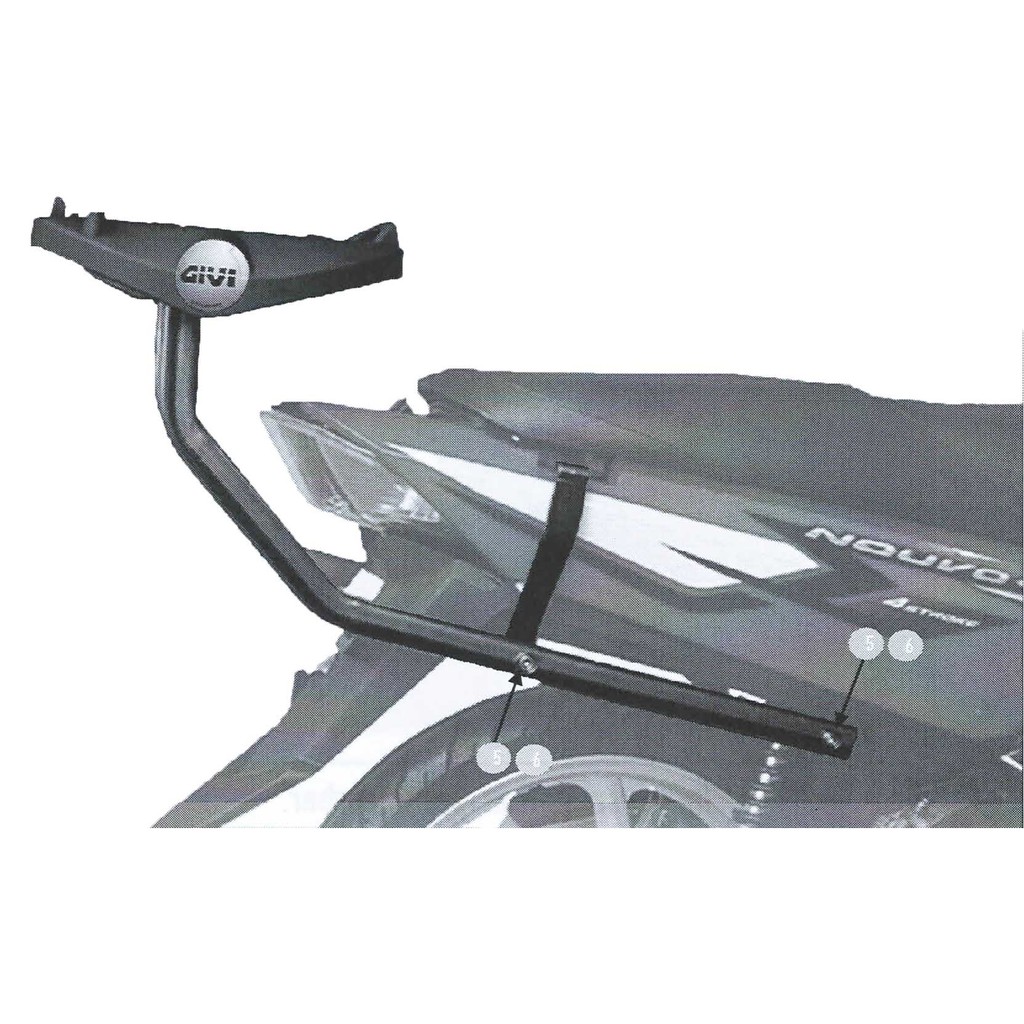 Yamaha Nouvo S115 GIVI Heavy Duty Advance Rack Monorack J (1 Set ...