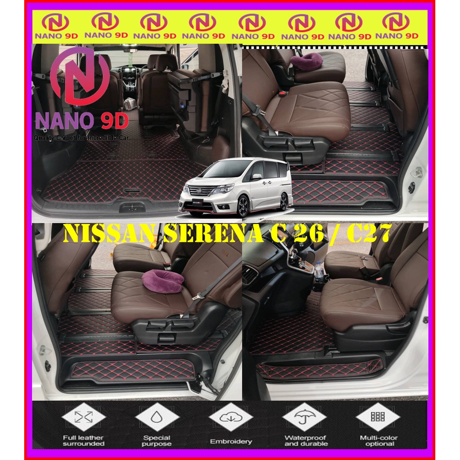 nissan-serena-c-26-c27-carpet-car-mat-premium-pu-leather-customized