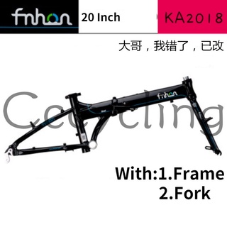 FNHON KAD2018 folding bike frame blast black gold limited edition bicycle parts and accessories aluminum alloy 20 inch frame compatible 406 451