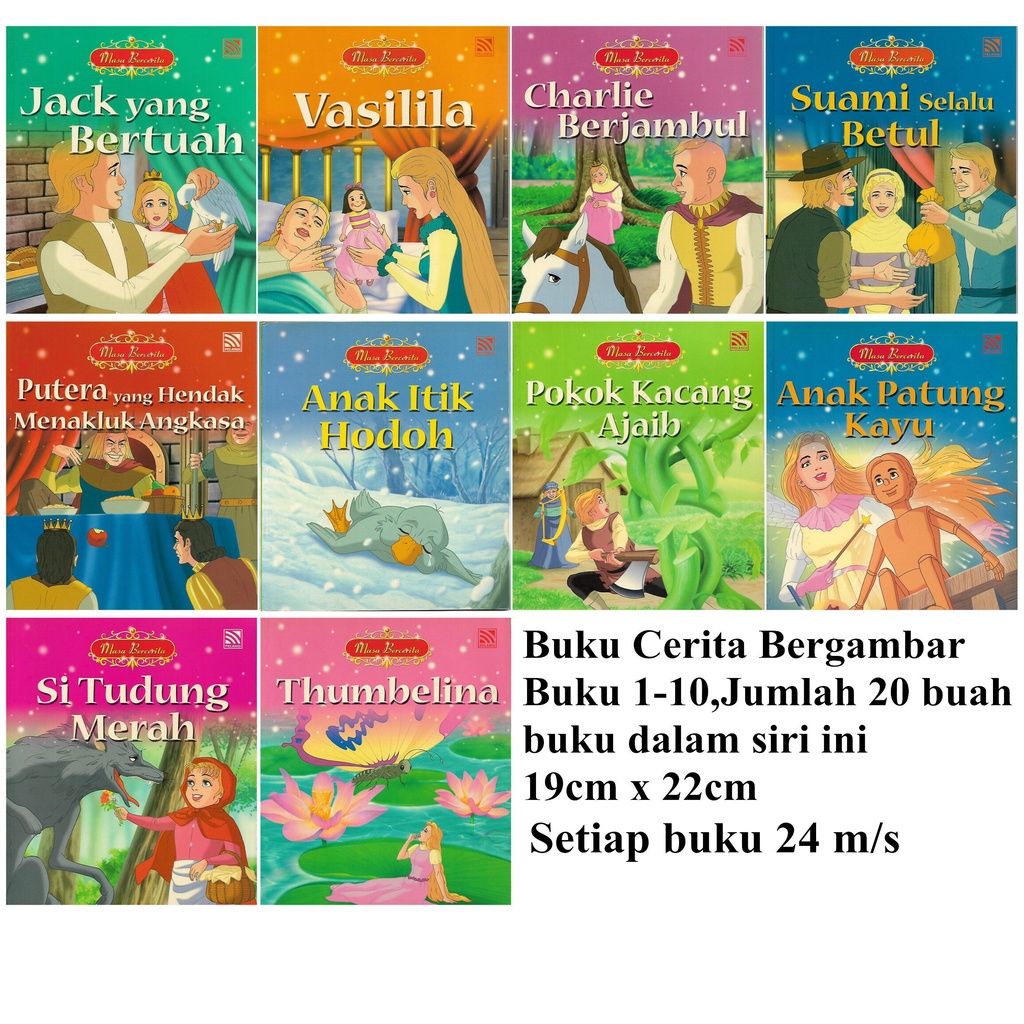 Buku Cerita Bergambar Kanak-Kanak Masa Bercerita Buku 11-20 Malay Story ...