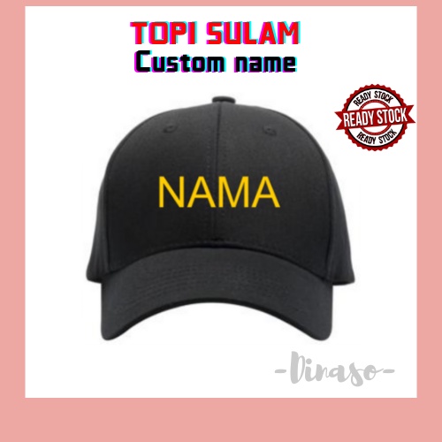 [ Ready Stock! ] Topi Sulam Nama Sendiri Baseball Cap Embriodery Own