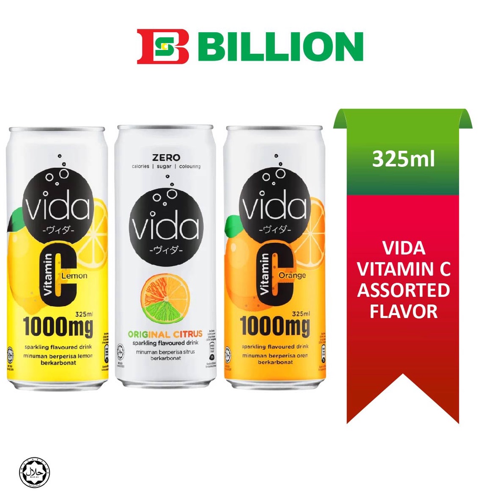 VIDA Vitamin C 325ml ( Assorted Flavour ) Shopee Malaysia