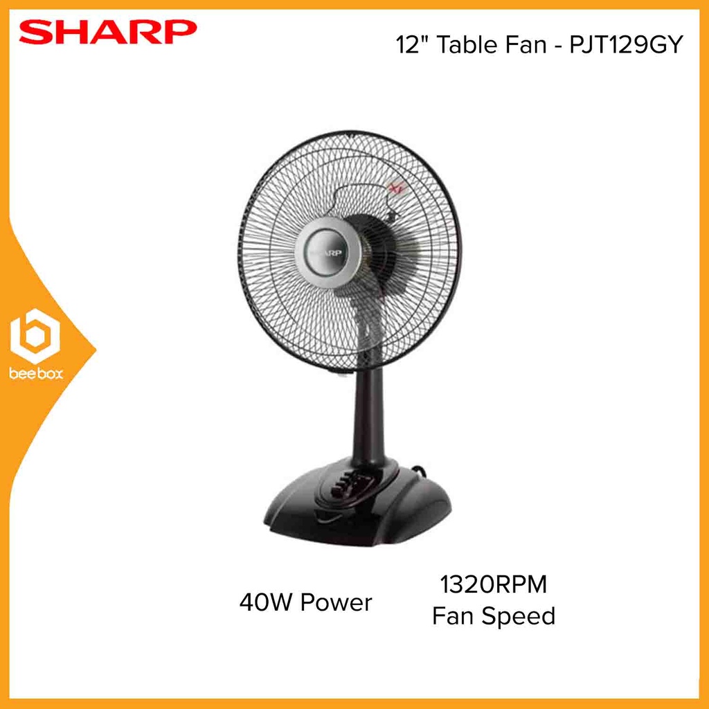 Sharp 12 Inch Table Fan PJT129GY - 40W 1320RPM | Shopee Malaysia