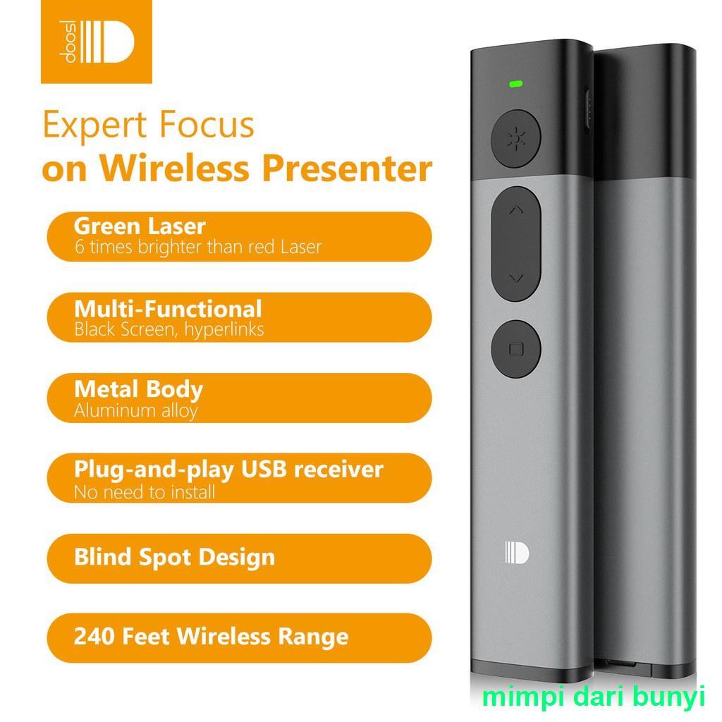 🔥Ready Stock🔥 Doosl Presentation Remote Wireless Presenter Green Laser