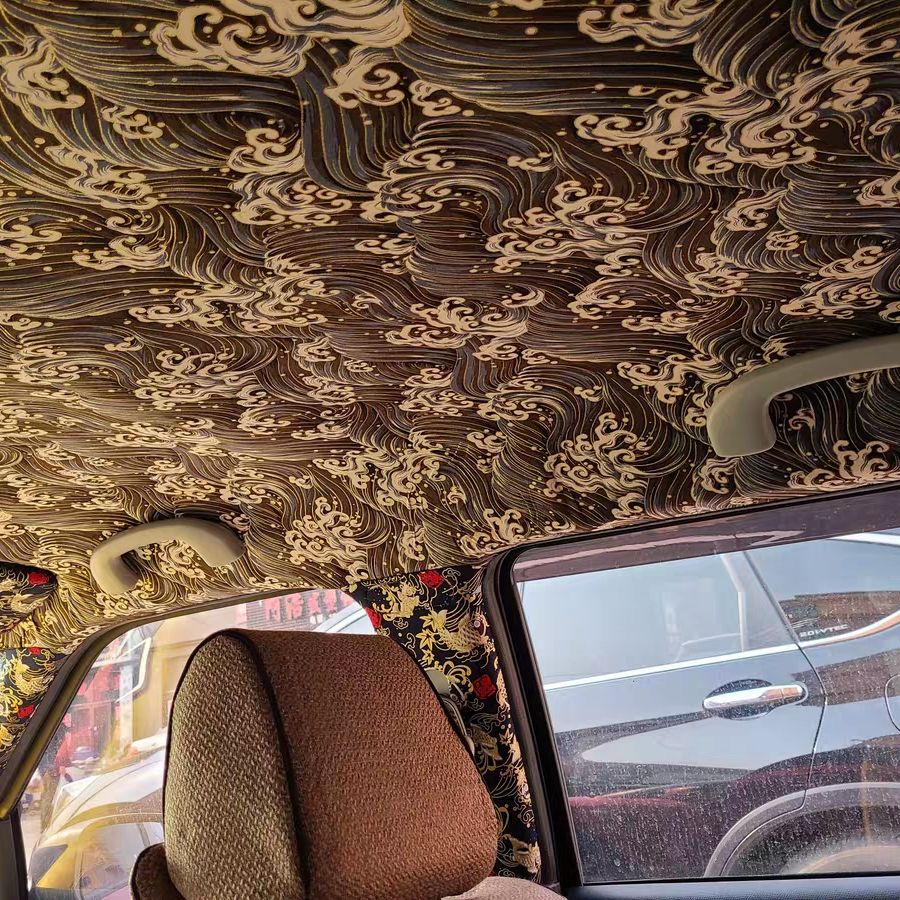 Self Adhesive Tape Adhesive Cloth Sticker Car Roof Interior DIYABC Pillar Color Change Refurbishment DIY Style Sun Visor Personalized Modification Japanese Black Koi ABC Shopee Malaysia