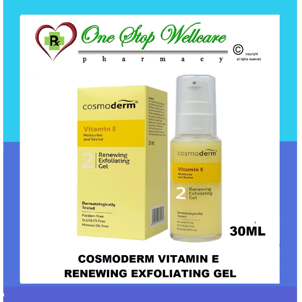 COSMODERM VITAMIN E RENEWING EXFOLIATING GEL 30ML (EXP09/2026