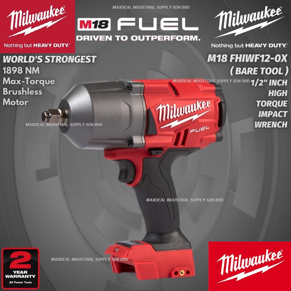 MILWAUKEE M18 FHIWF12 0X Fuel 1 2 High Torque Impact Wrench 1898NM Shopee Malaysia
