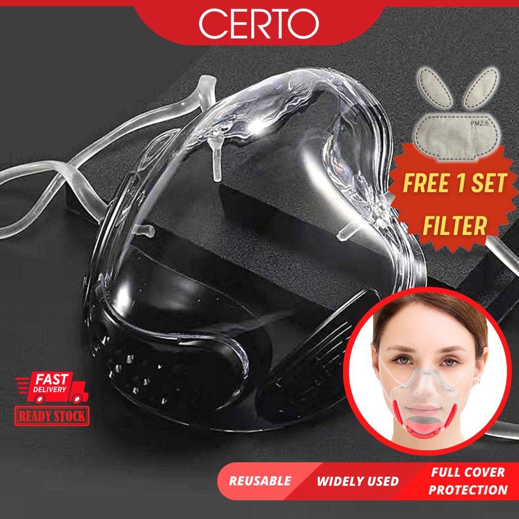 CERTO Washable Face Mask KN95 PM2.5 Dust Mask Activated Carbon