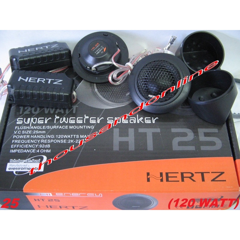 TWEETER SPEAKER HT25 / HT-25 CAR AUDIO SPEAKER HERTZ 120WATT 92dB 4OHM ...