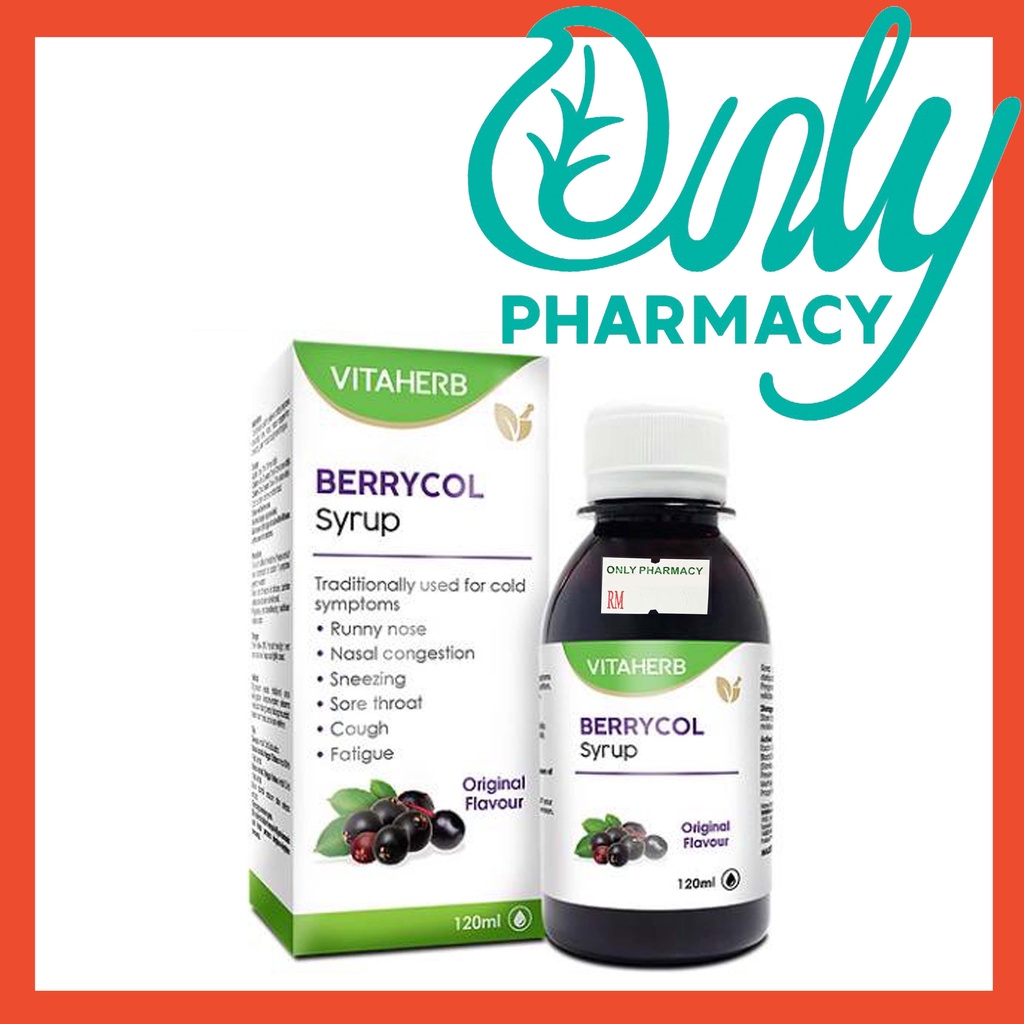 VITAHERB BERRYCOL Syrup Original Black Elderberry Extract 120ml ...