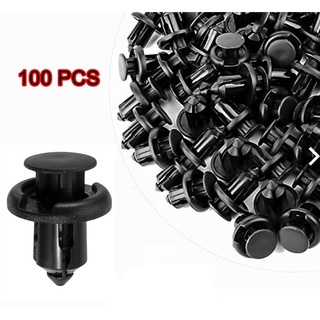 50pcs Fairing Panel Bolt Clip 8mm Plastic Screw Rivets Clips Black