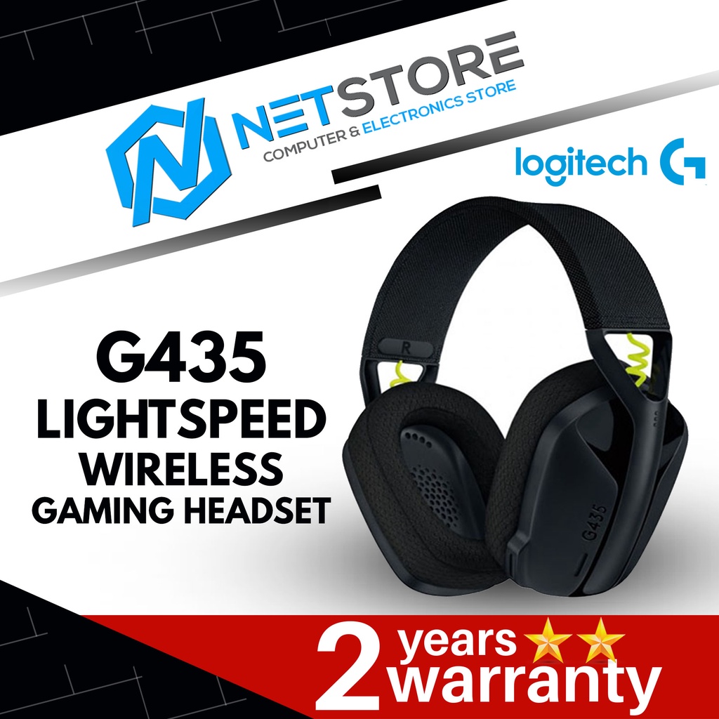 Logitech G435 Wireless Headset (Black and Neon Yellow)