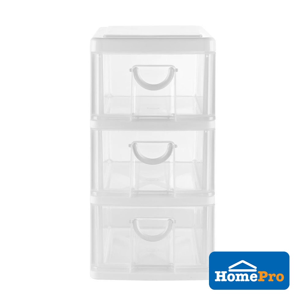 HomePro KEYWAY Small Plastic Drawer 3 Drawers CK323 W14xD21xH27.8 Cm ...